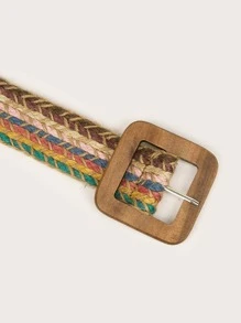 幾何扣飾皮帶 - 彩色 - 查看 5