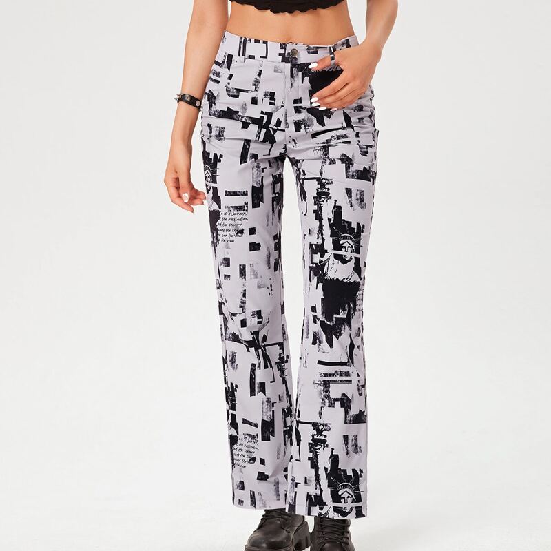 

Statue of Liberty Flare Leg Pants, Multicolor