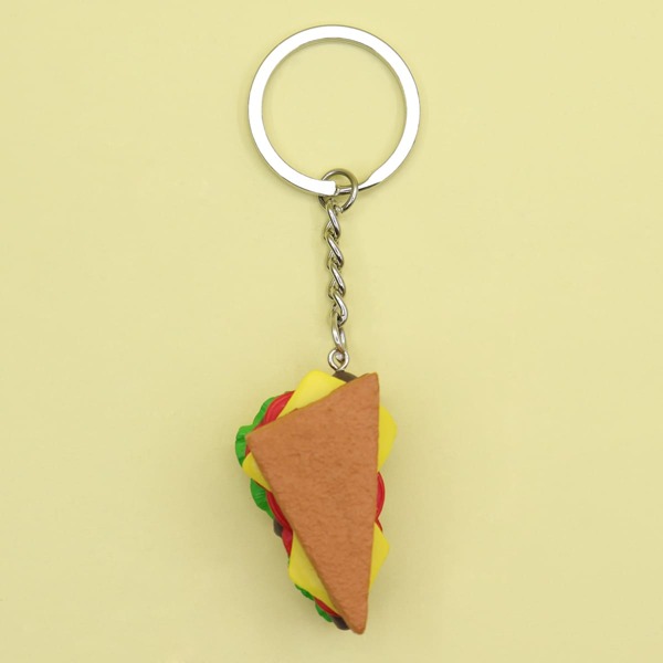 

Sandwich Charm Keychain, Multicolor