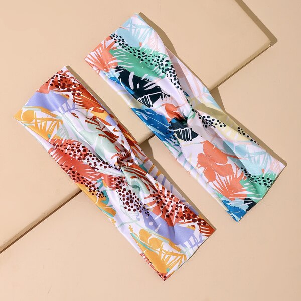 

2pcs Twist Hair Band, Multicolor