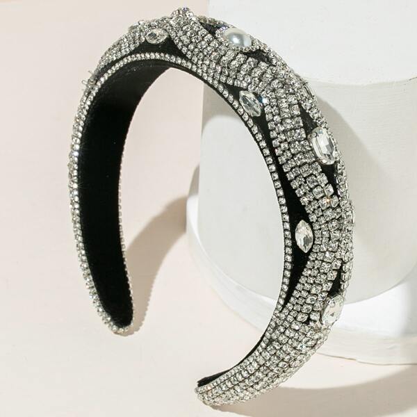

Rhinestone Decor Headband, White