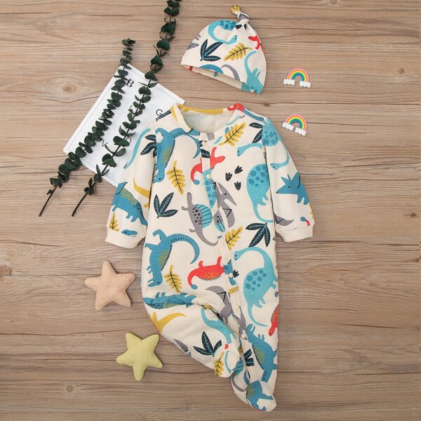 

для мальчиков Комбинезон с узором динозавра Сон, Многоцветный