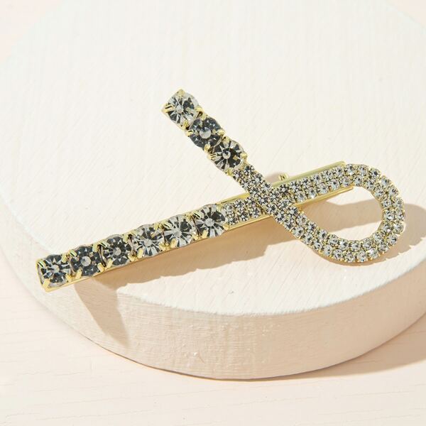 

Rhinestone Decor Hair Clip, Gold