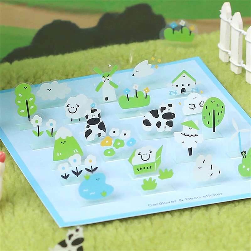 

6pcs Cartoon Graphic Random Standable Sticker, Multicolor