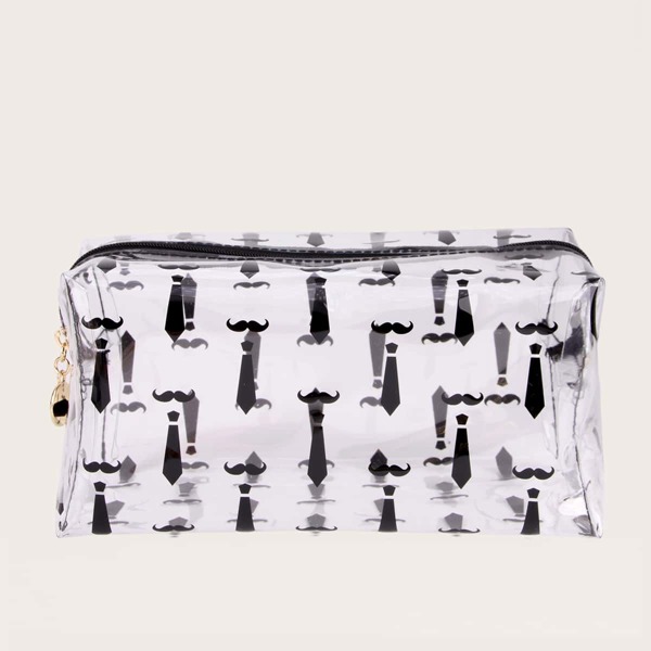 

Graphic Clear Makeup Bag, Multicolor