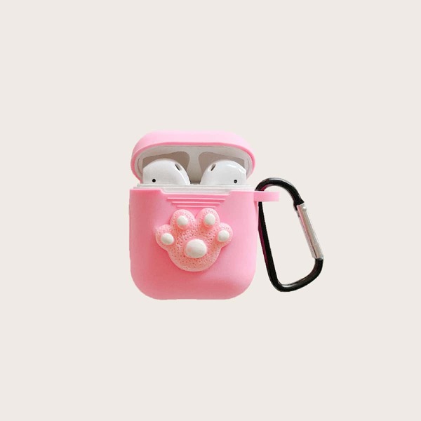 

Cat Paw Decor Case For Airpods, Pink