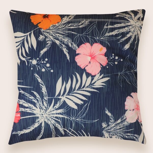 

Flower Print Cushion Cover Without Filler, Multicolor