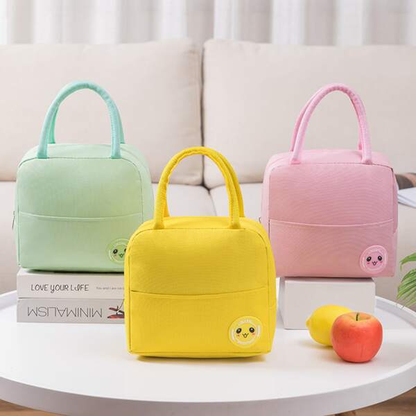 

1pc Cartoon Design Random Color Lunch Bag, Multicolor
