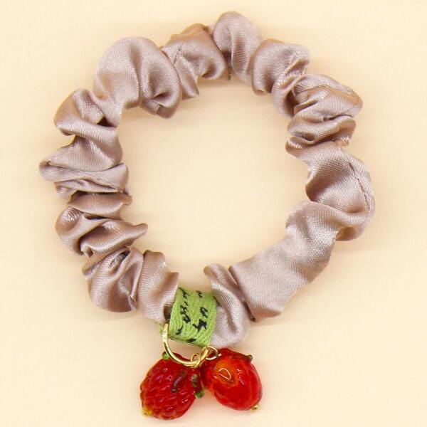 

Toddler Girls Fruit Charm Scrunchie, Dusty pink