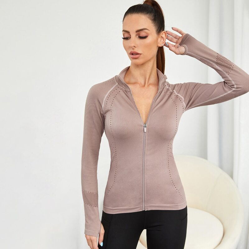 

Zip Through Sports Jacket, Mauve purple