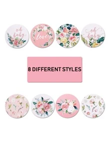 1roll Flower Print Print Sticker