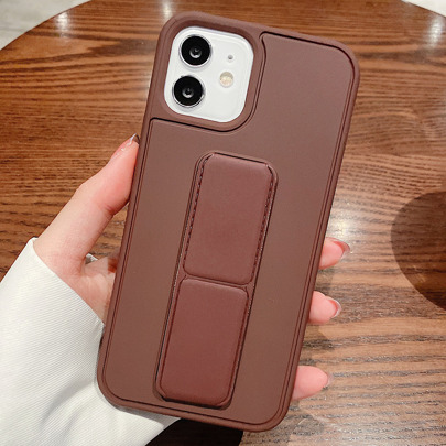 Solid Phone Case With Wristband Holder