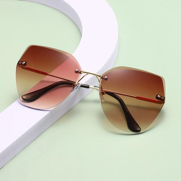 

Ombre Lens Rimless Sunglasses