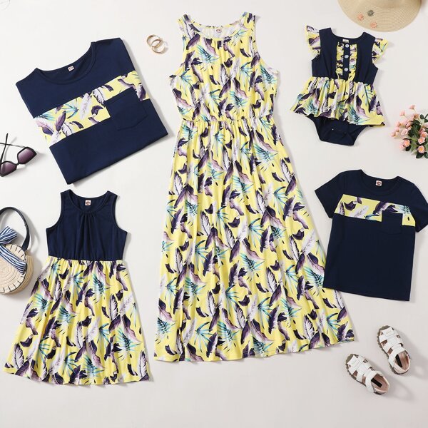 

Toddler Girls Tropical Print Dress, Multicolor