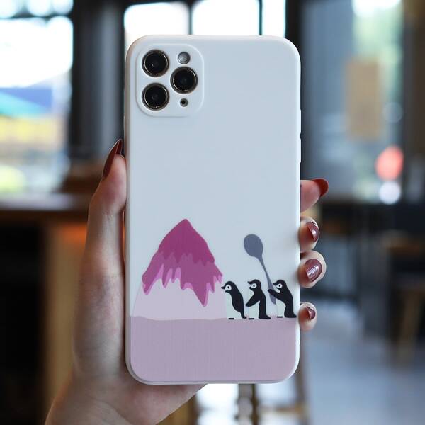 

Penguin Print Phone Case, Multicolor
