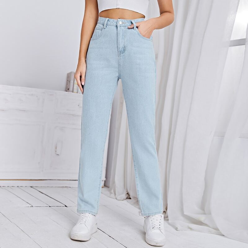 

High Waisted Light Wash Jeans
