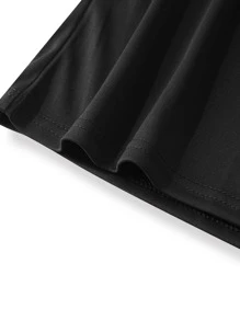 Manfinity 男士標語圖案短袖T恤 - 黑色 - 查看 3