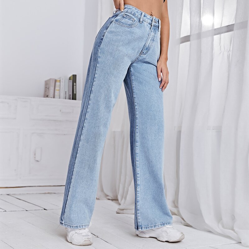 

Light Wash Wide Leg Jeans