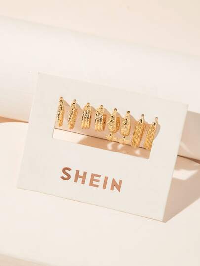 أقراط مزخرف معدني 4 ازواج