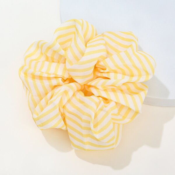 

Striped Print Scrunchie, Yellow