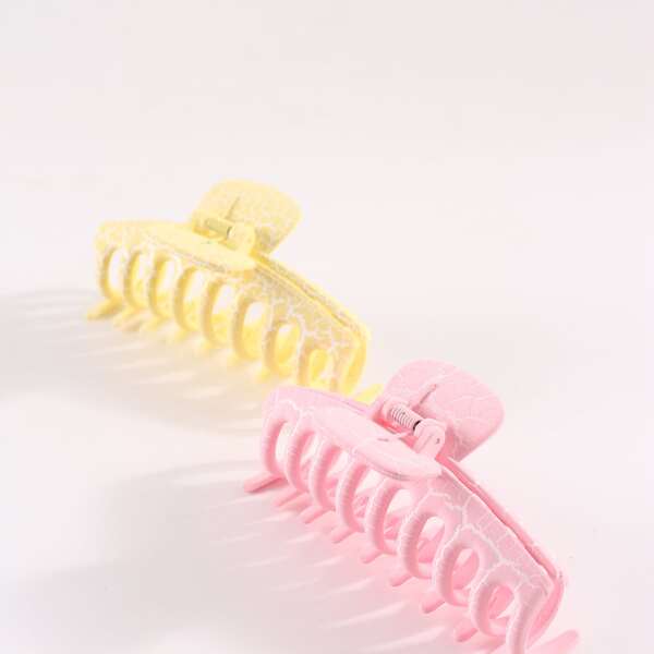 

2pcs Large Hair Claw, Multicolor