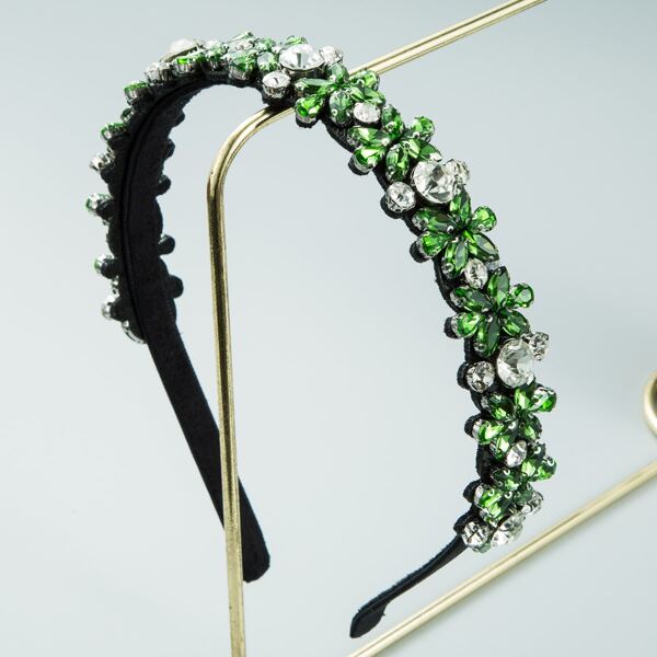 

Rhinestone Decor Headband, Green