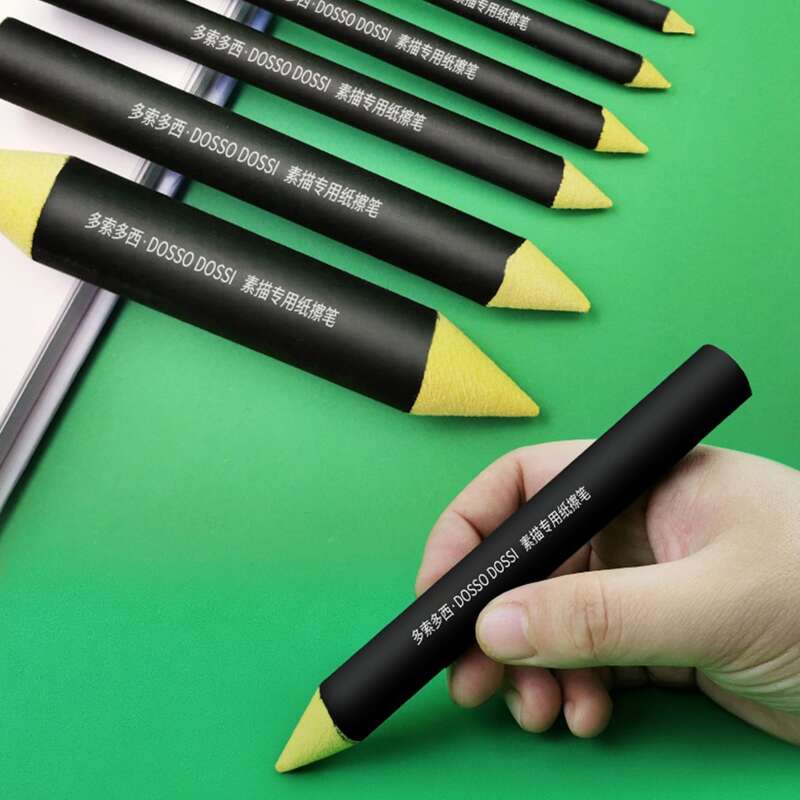 

6pcs Sketch Eraser Pen Set, Black