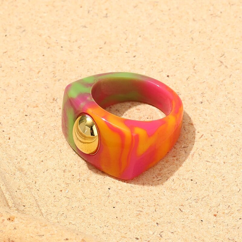 

1pc Resin Ring, Multicolor