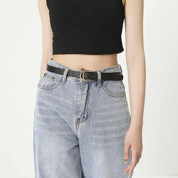 

Metal Buckle Belt, Black