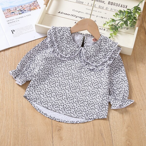 

Baby Girl Ditsy Floral Peter Pan Collar Blouse, Multicolor