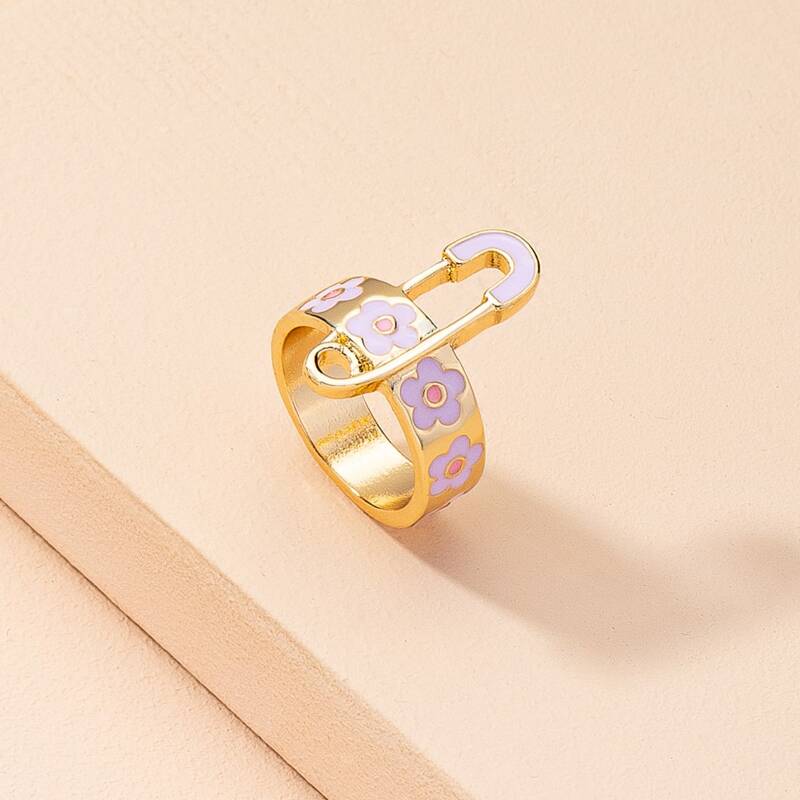 Flower Decor Ring, Gold
