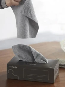 20pcs Cleaning Rag, Coral Velvet Dish Towel, Non-stick Oil Dish Cloth, Double-sided Absorbent Thickening Scouring Pad, Kitchen Cleaning Appliance, Available kitchen, toilet, easy to clean - Grey - View 1