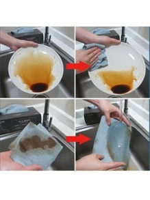 20pcs Cleaning Rag, Coral Velvet Dish Towel, Non-stick Oil Dish Cloth, Double-sided Absorbent Thickening Scouring Pad, Kitchen Cleaning Appliance, Available kitchen, toilet, easy to clean - Grey - View 3