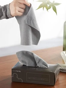 20pcs Cleaning Rag, Coral Velvet Dish Towel, Non-stick Oil Dish Cloth, Double-sided Absorbent Thickening Scouring Pad, Kitchen Cleaning Appliance, Available kitchen, toilet, easy to clean - Grey - View 4