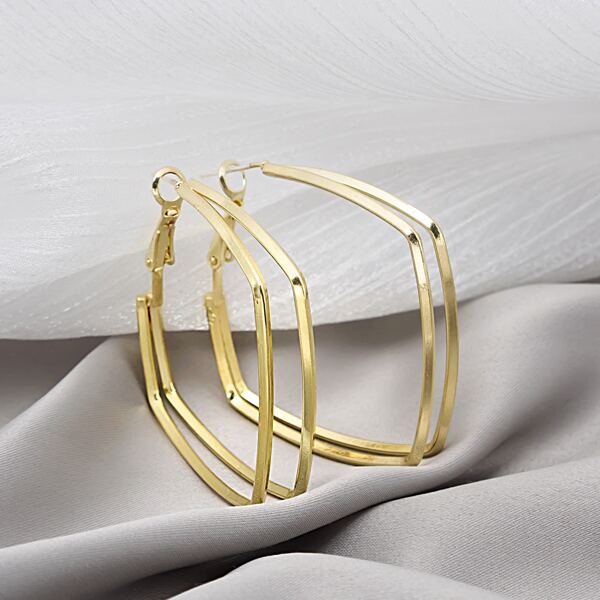 

Alloy Geometric Earrings, Gold