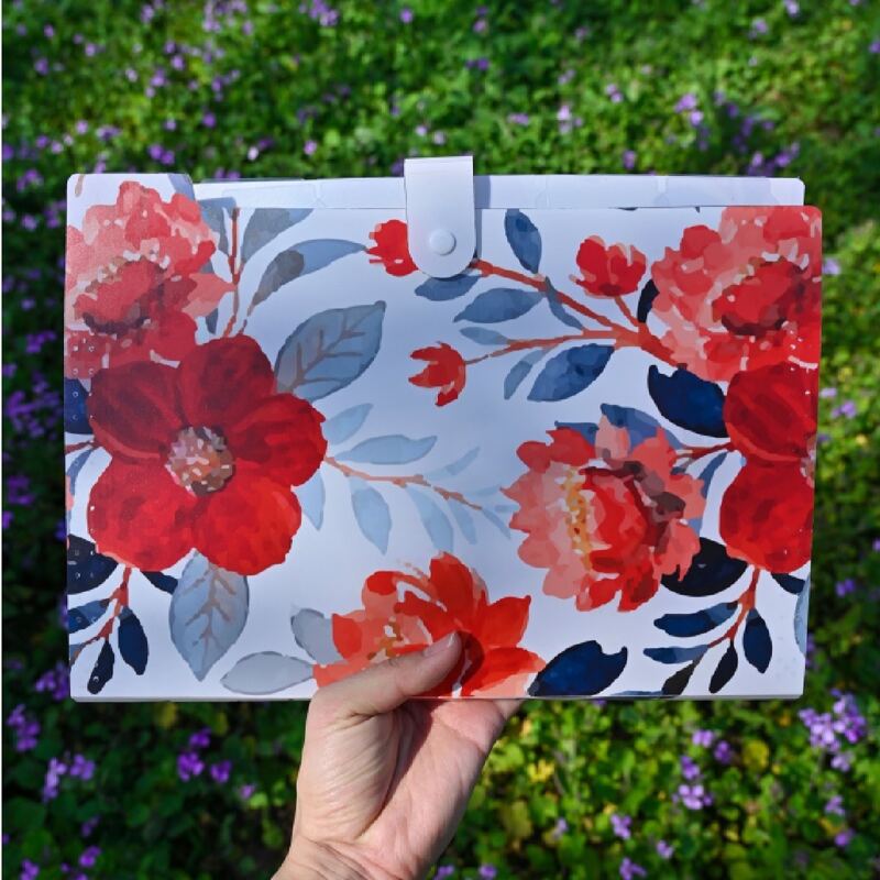 

1pc Flower Print File Pocket, Multicolor