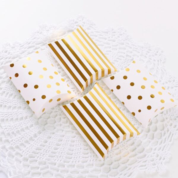 

10pcs Hot Stamping Pattern Packing Box, Gold