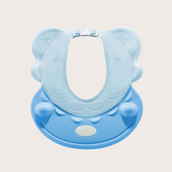 

1pc Cartoon Hippo Design Kids Shampoo Cap, Baby blue