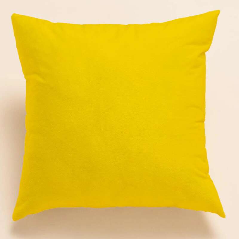 

Solid Color Cushion Cover Without Filler, Yellow