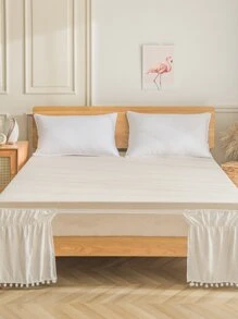 Pom Pom Bed Skirt - Beige - View 4