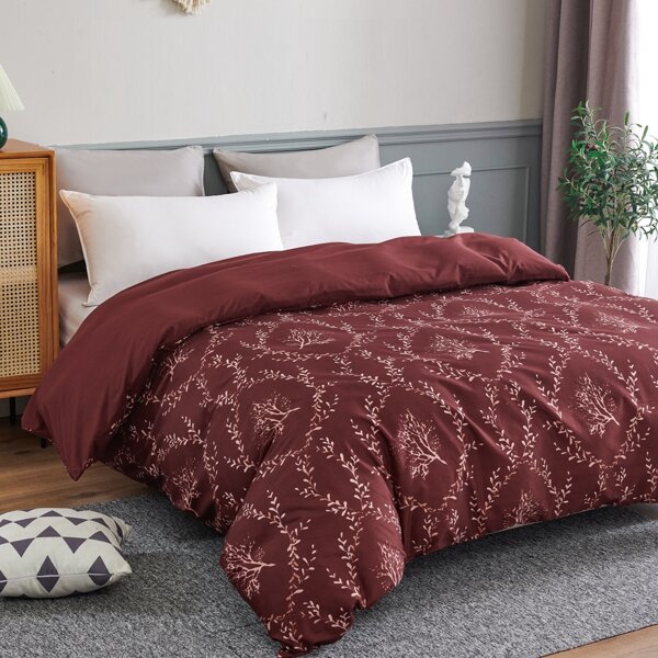 

Plant Print Duvet Cover Without Filler, Multicolor