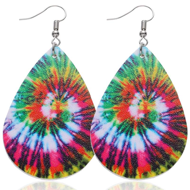

Tie Dye Drop Earrings, Multicolor