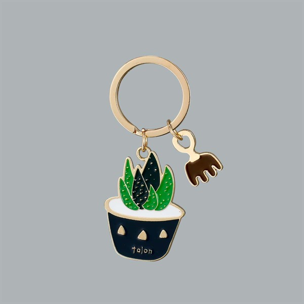 

Plant Charm Keychain, Multicolor