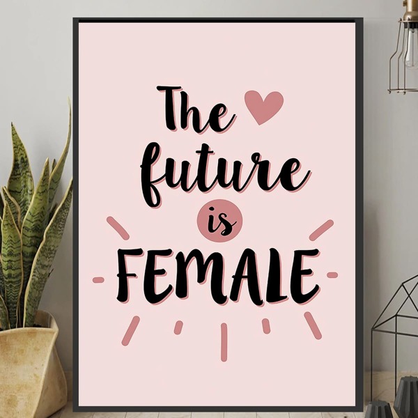 

Slogan Graphic Unframed Painting, Multicolor