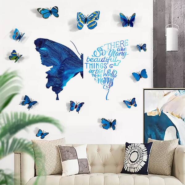 

1set Butterfly Pattern Sticker, Multicolor