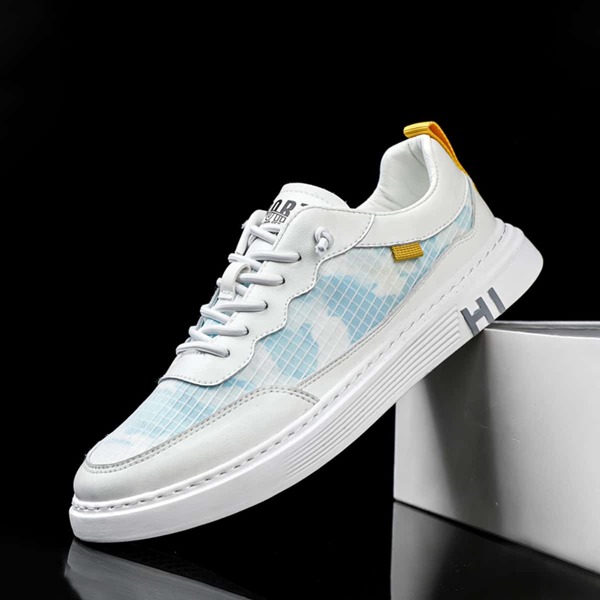 

Men Tie Dye Low Top Breathable Skate Shoes, Multicolor