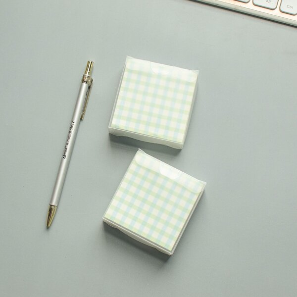 

1pc Plaid Pattern Memo Pad, Multicolor