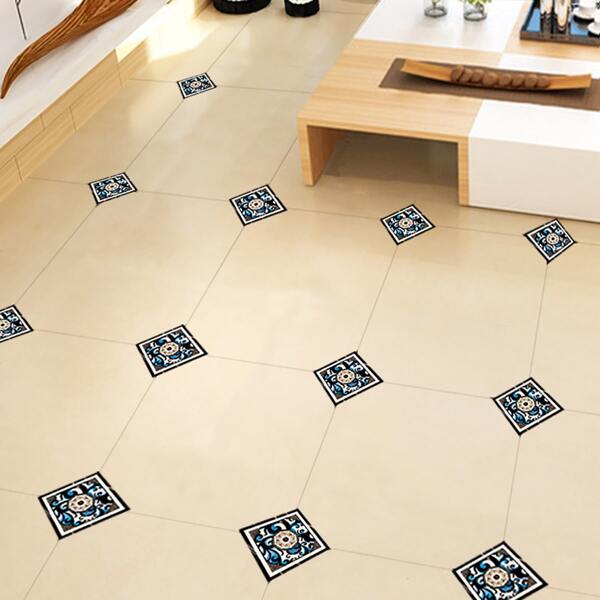 

1sheet Tile Diagonal Sticker, Black