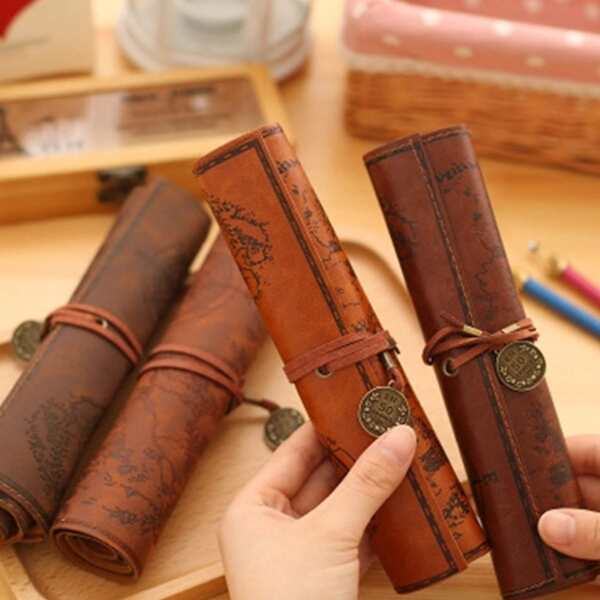 

1pc Random Roll-up Pencil Bag, Multicolor