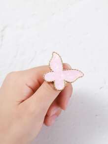 1 bảng vẽ móng nghệ thuật bằng nhựa hình con bướm, vẽ móng tay nghệ thuật Bảng màu hỗn hợp Golden Edge Bảng hiển thị màu gel móng tay trang điểm cho công cụ trang điểm nền Phấn mắt Nail Art - Hồng - Xem 1